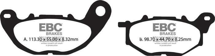 EBC - SFA705HH - BRAKE PADS SFA705HH DOUBLE-H SINTERED