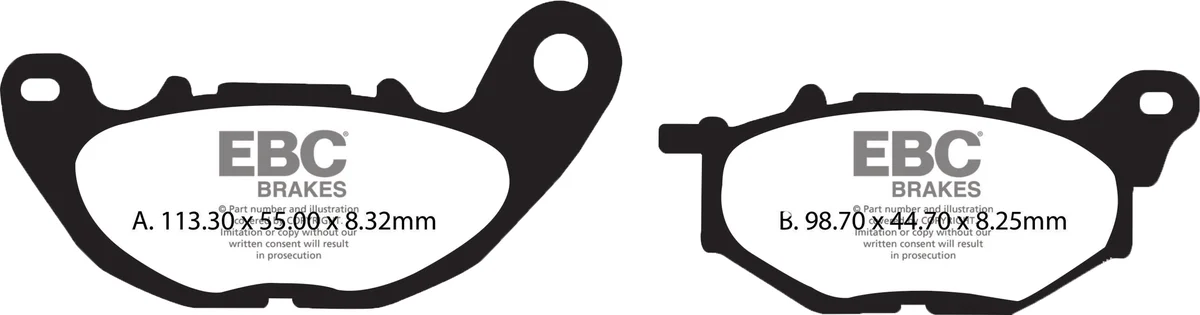 EBC - SFA705HH - BRAKE PADS SFA705HH DOUBLE-H SINTERED