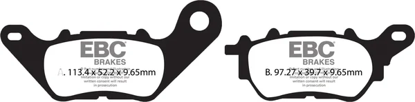 EBC - SFA706HH - BRAKE PADS SFA705HH DOUBLE-H SINTERED