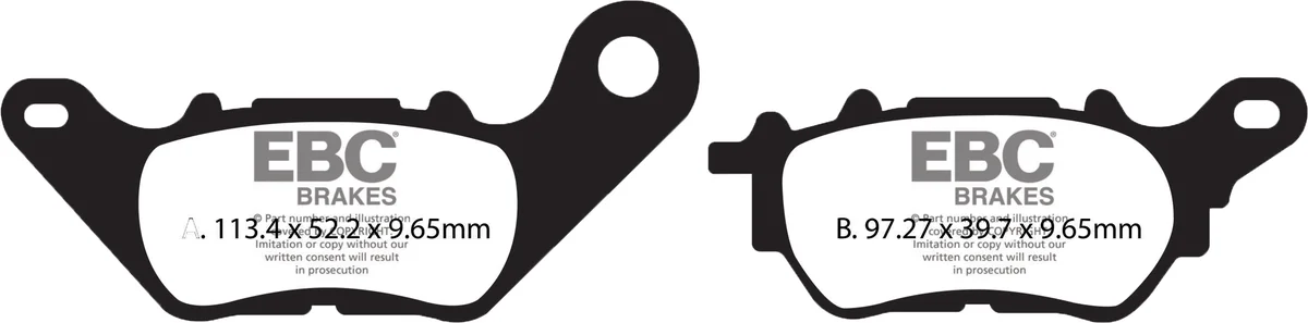 EBC - SFA706HH - BRAKE PADS SFA705HH DOUBLE-H SINTERED