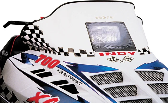 POWERMADD 11123 Smoke Tint Windshield with Quick-Release Riser Mounting - High-Impact Polycarbonate Windscreen for Powersports