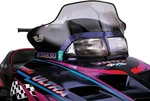 POWERMADD 11430 Smoke Tint Windshield - High-Impact Polycarbonate Clamp-On Windscreen for Powersports