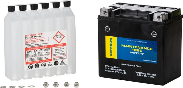 FIRE POWER - CTX14L-BS-FT - Maintenance Free Sealed Battery
