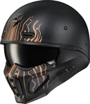 SCORPION EXO - COX-2113 - COVERT X OPEN-FACE HELMET TRIBE MATTE BLACK/COPPER SM