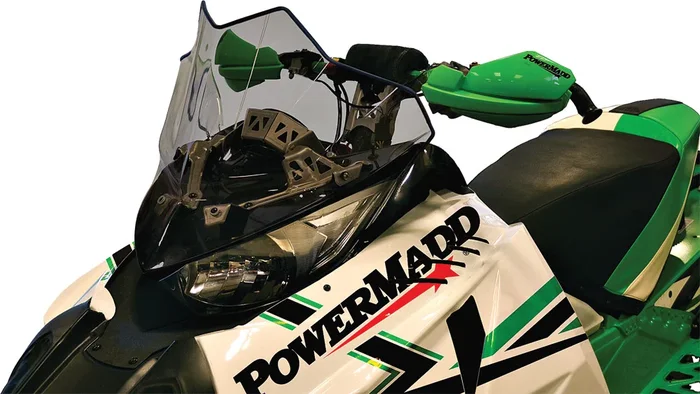 POWERMADD 12-Inch High Clamp-On Windshield for Enhanced Rider Visibility