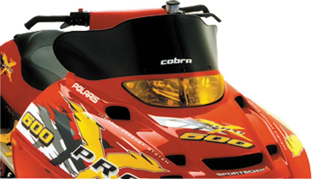 PowerMADD 11511 Smoke Tinted Clamp-On Windshield - High-Impact Polycarbonate for Enhanced Visibility and Durability