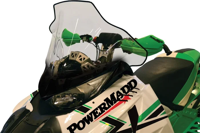 POWERMADD 12" Tall Clamp-On Windshield - Durable Polycarbonate Windscreen for Powersports
