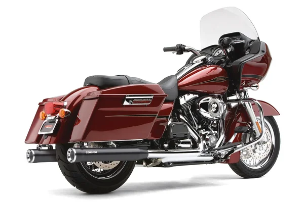 COBRA - 6070RB - 3" RPT SLIP-ONS BLACK FLH/FLT 95-16