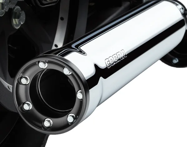COBRA - 6070 - 3" RPT SLIP-ONS CHROME FLH/FLT 95-16