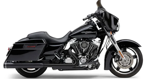 COBRA - 6276RB - 4" GROOVE TIP SLIP-ON BLACK FLH/FLT 95-16