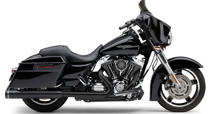 COBRA - 6276RB - 4" GROOVE TIP SLIP-ON BLACK FLH/FLT 95-16