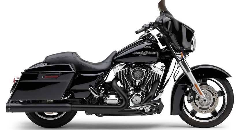 COBRA - 6276RB - 4" GROOVE TIP SLIP-ON BLACK FLH/FLT 95-16