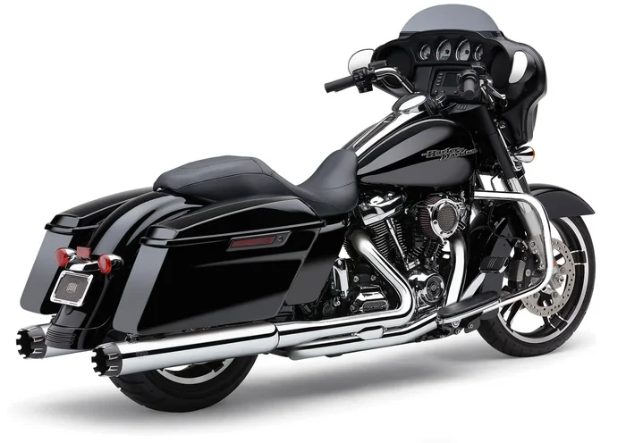 COBRA - 6266 - 4" DUAL CUT TIP SLIP-ON CHROME FLH/FLT 95-16