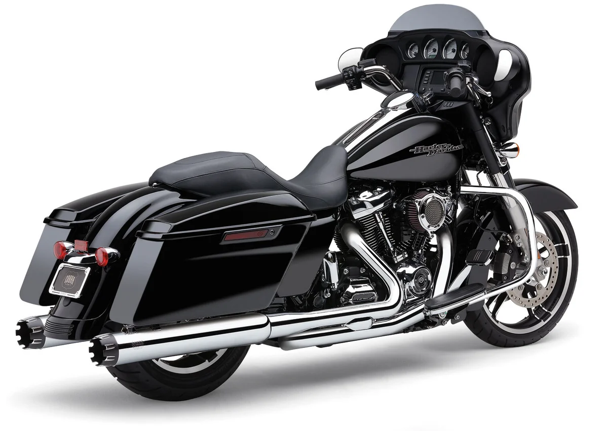 COBRA - 6266 - 4" DUAL CUT TIP SLIP-ON CHROME FLH/FLT 95-16