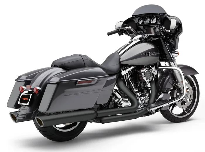 COBRA - 6106RB - 909-TWINS 4" SLIP-ONS BLACK FLH/FLT 95-16