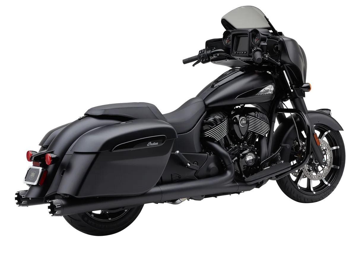 COBRA - 5206B - 4" NH DUAL CUT SLIP-ONS BLACK INDIAN GEN-1 BAG