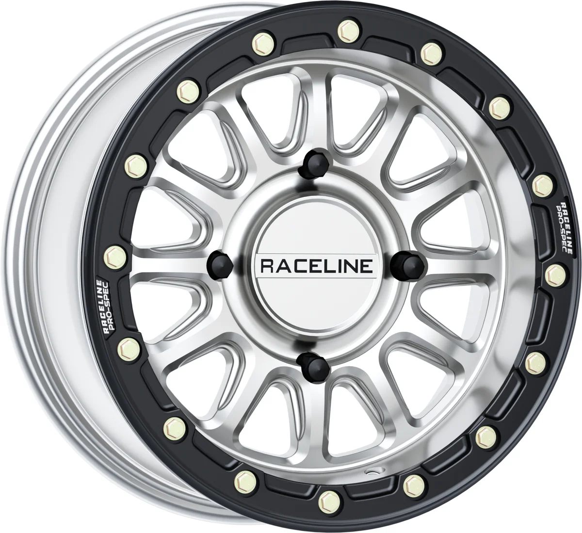 RACELINE - A14SB-57037+10 - Raceline A14 Alpha Beadlock Silver/Black