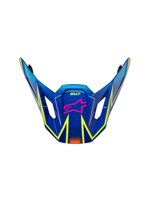 ALPINESTARS - 8981426-7254-TU - SM7 CAST VISOR ECE06 BLUE/PNK/YLW FLUO GLOSSY