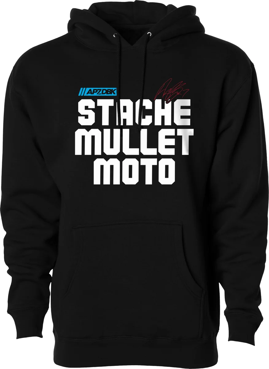 DBK - AHAP-STACHEMULL-S - Stache Mullet Moto Hoodie