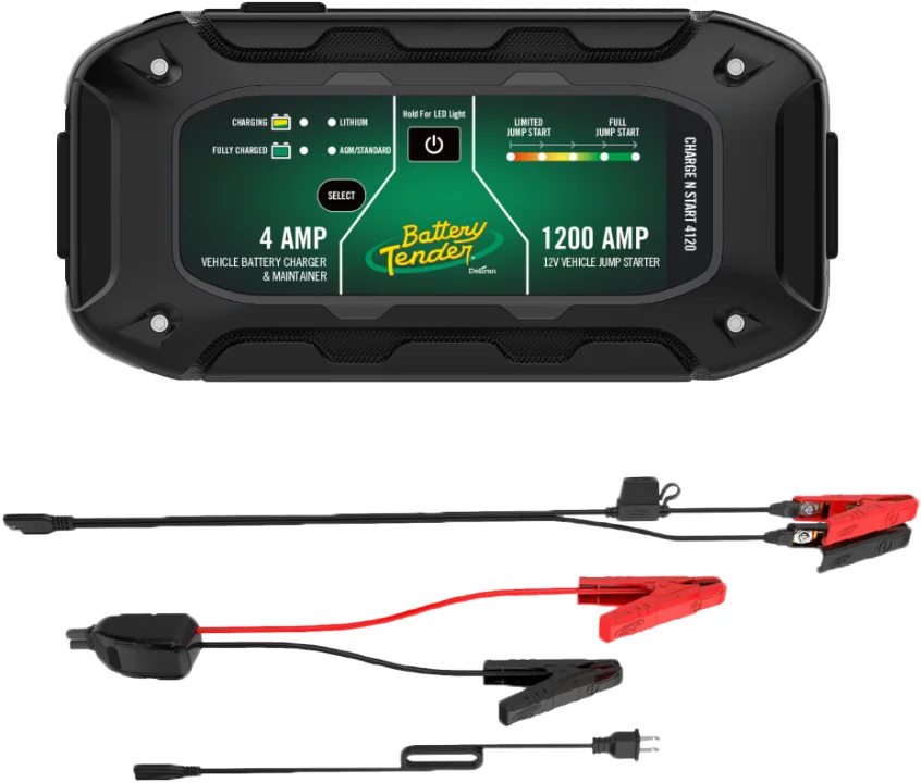 BATTERY TENDER - 030-7020-WH - Battery Tender Charge-N-Start Battery Charger and Jump Starter