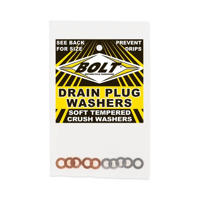 BOLT Aluminum Drain Plug Compression Washers - DPWM6.11-10 for Motorcycles & ATVs