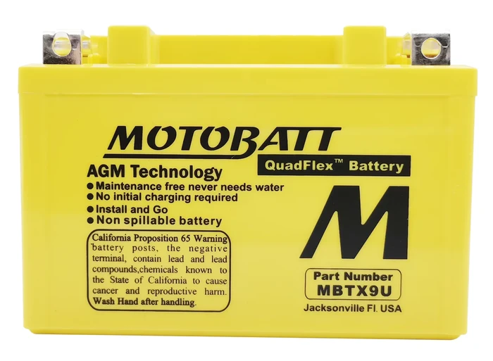 MOTOBATT - MBTX9U - MotoBatt Quadflex AGM Batteries