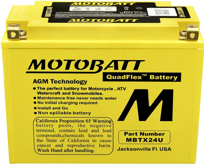 MOTOBATT - MBTX24U - MotoBatt Quadflex AGM Batteries