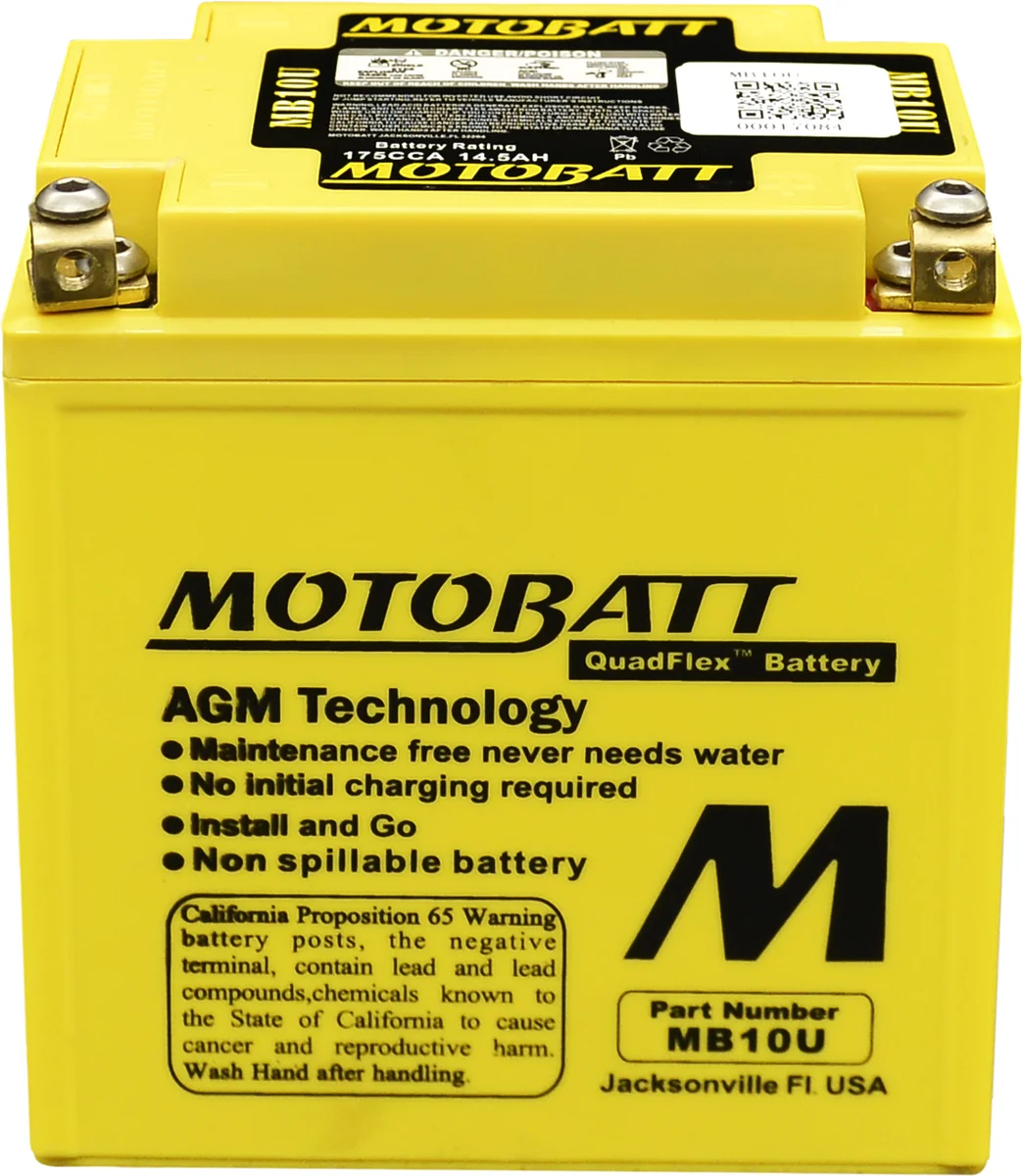 MOTOBATT - MB10U - MotoBatt Quadflex AGM Batteries