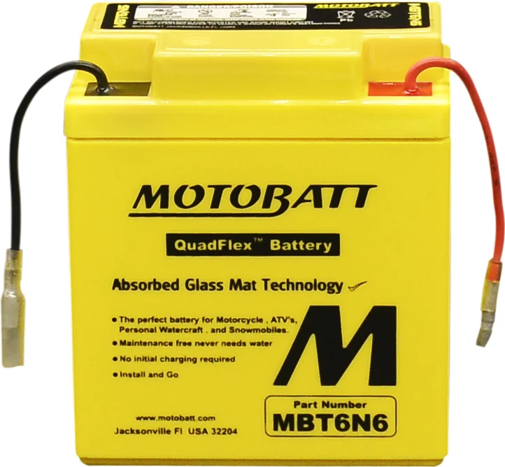 MOTOBATT - MBT6N6 - MotoBatt Quadflex AGM Batteries