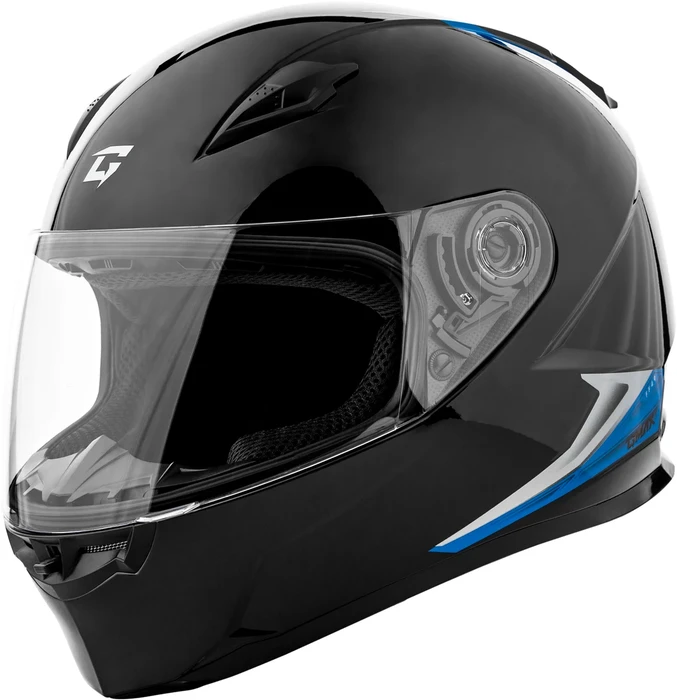 GMAX - F1498138 - FF-49 SYTH HELMET BLACK/BLUE 2X
