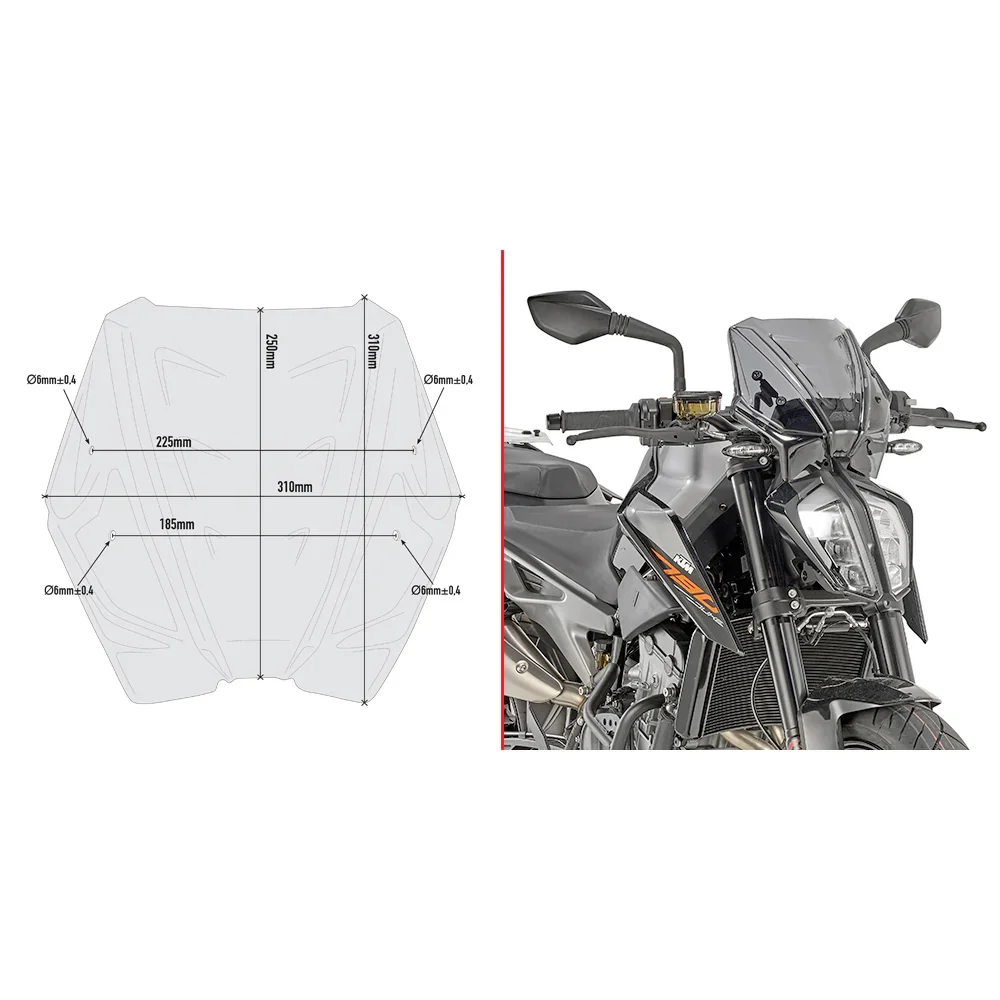 GIVI - A7708 - Windscreen Specific