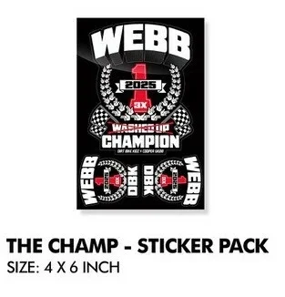 DBK - AC-CW2CHAMP-DECAL - THE CHAMP CW2 STICKER PACK 4X6 SHEET
