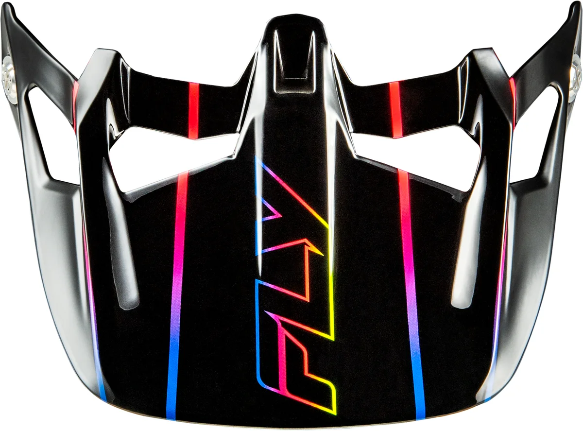 FLY RACING - 73-9233V - WERX-R CARBON FLOW VISOR BLACK/MULTI