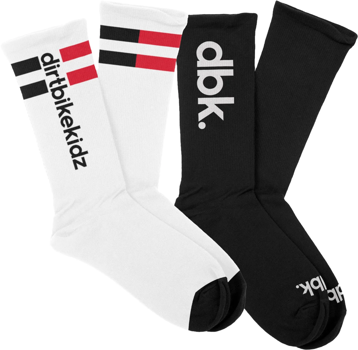 DBK - AC-BASICS2PK-SOCK - BASIC SOCK 2 PACK WHITE/BLACK