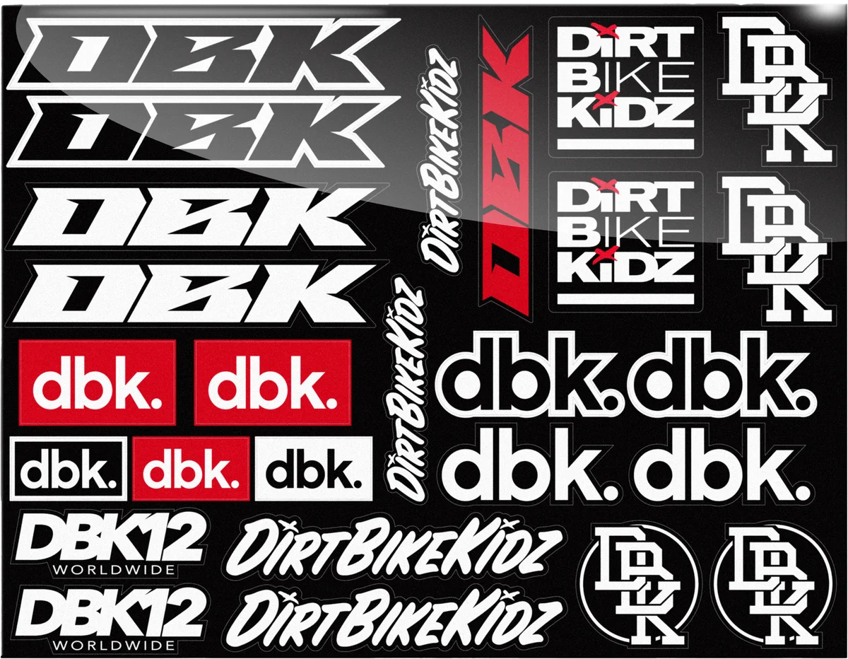 DBK - AC-RACEPACK-DECAL - RACE PACK STICKER SHEET 8.5"X11"