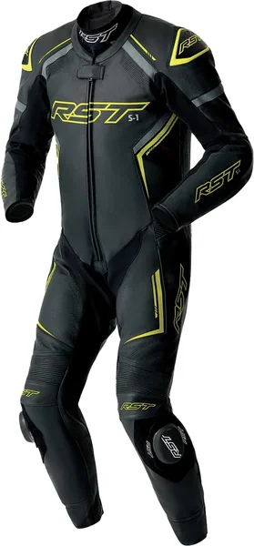 RST - 103604F.YEL-42 - S1 D3O SUIT BLK/GRY/FLO YEL LEATHER MD