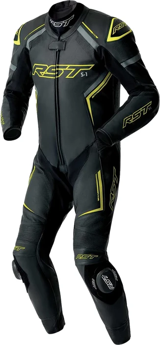 RST - 103604F.YEL-46 - S1 D3O SUIT BLK/GRY/FLO YEL LEATHER XL