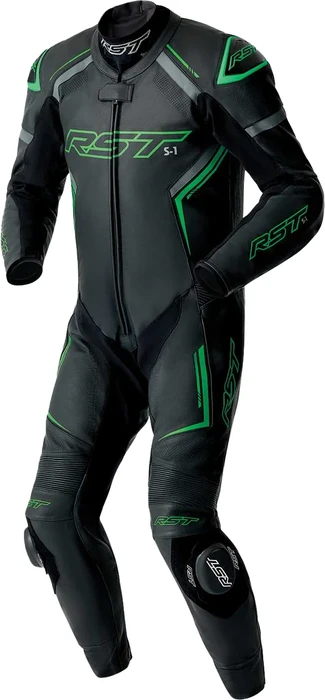 RST - 103604F.GRN-50 - S1 D3O SUIT BLK/GRY/FLO GRN LEATHER 3X