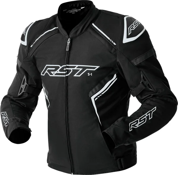 RST - 103614WHI-42 - S1 D3O TEXTILE JACKET BLACK/WHITE MD