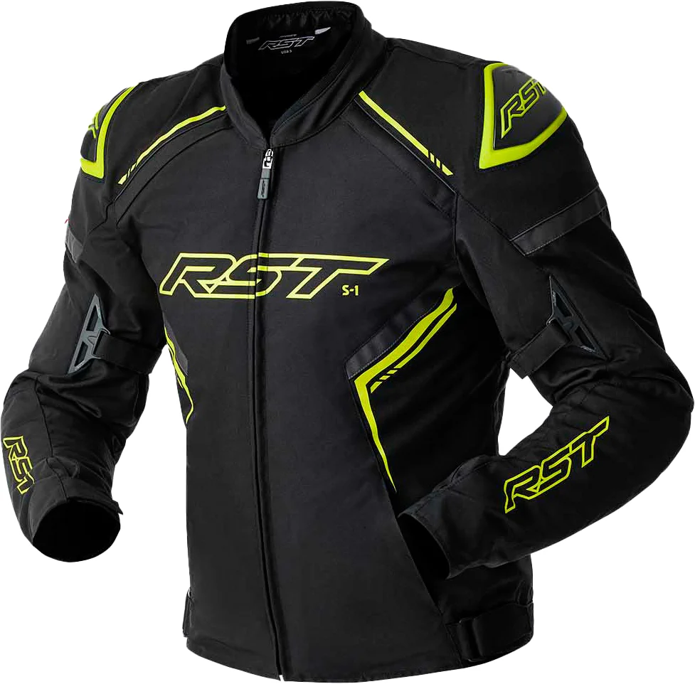 RST - 103614F.YEL-40 - S1 D3O TEXTILE JACKET BLACK/GREY/FLO YEL SM