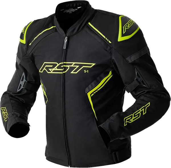 RST - 103614F.YEL-44 - S1 D3O TEXTILE JACKET BLACK/GREY/FLO YEL LG