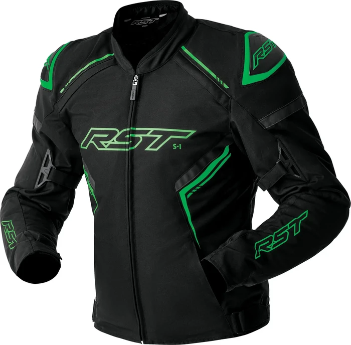 RST - 103614F.GRN-50 - S1 D3O TEXTILE JACKET BLACK/GREY/FLO GRN 3X