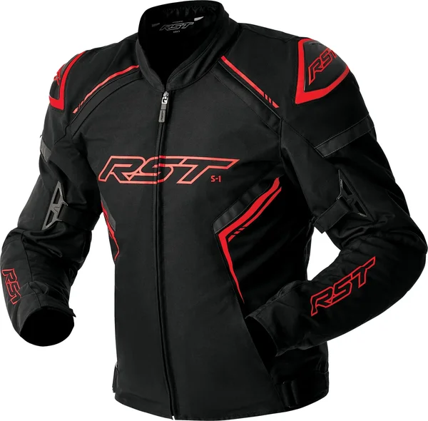 RST - 103614RED-48 - S1 D3O TEXTILE JACKET BLACK/GREY/RED 2X