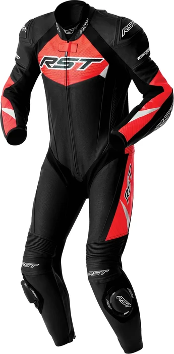 RST - 103634F.RED-40 - TRACTECH EVO D3O SUIT BLK/FLO RED LEATHER SM