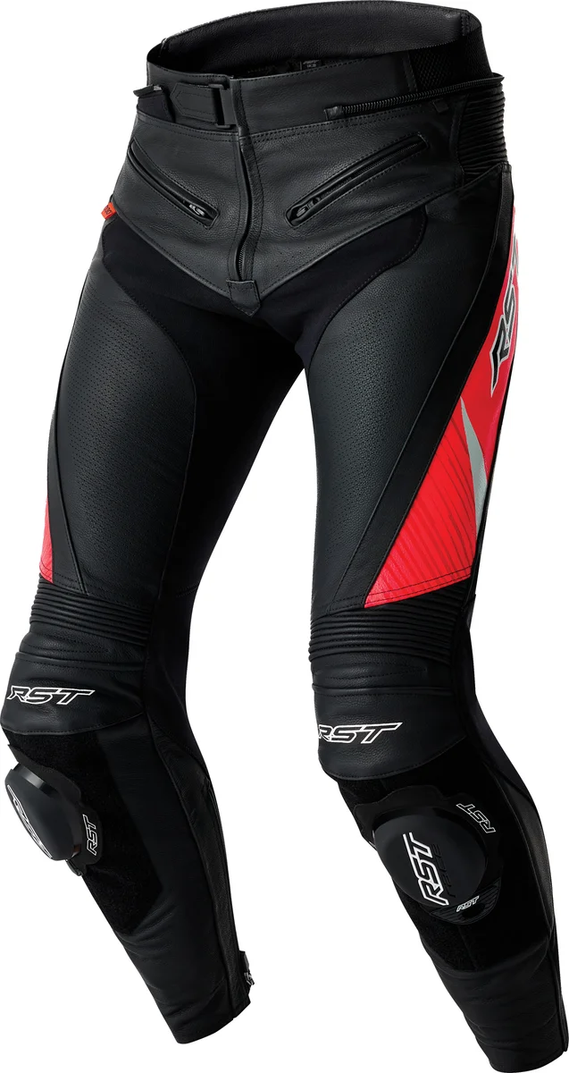 RST - 103636F.RED-40 - TRACTECH EVO 5 D3O PANTS BLK/FLO RED LEATHER 3X