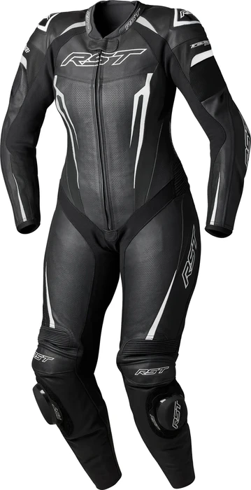 RST - 103643WHI-16 - TRACTECH EVO D3O LADIES SUIT BLACK/WHITE LEATHER XL