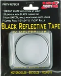 ISC REF1X24 Black Reflective Safety Tape - High-Visibility Riding Gear for Powersports