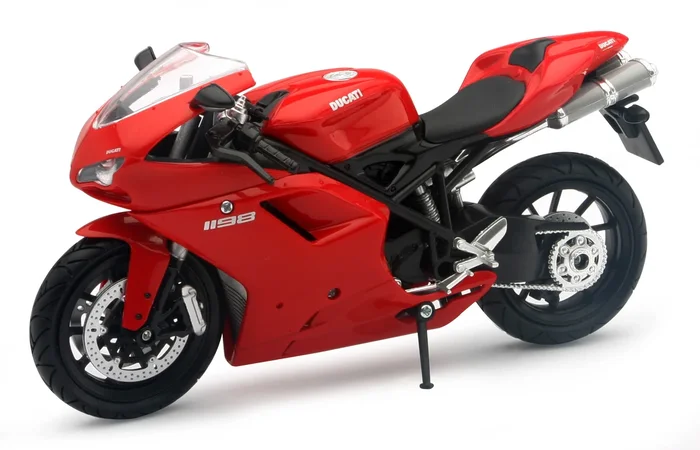 NEW-RAY - 57143A - 1:12 SCALE SPORT BIKE DUCATI 1198 (RED)