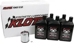 KLOTZ KH-107 5 Quart Synthetic Oil & Chrome Filter Kit – Premium Oil Change Kit for Powersports Vehicles