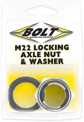 BOLT AXN22 Locking Axle Nut - Durable CNC-Machined Aluminum Hardware for Powersports